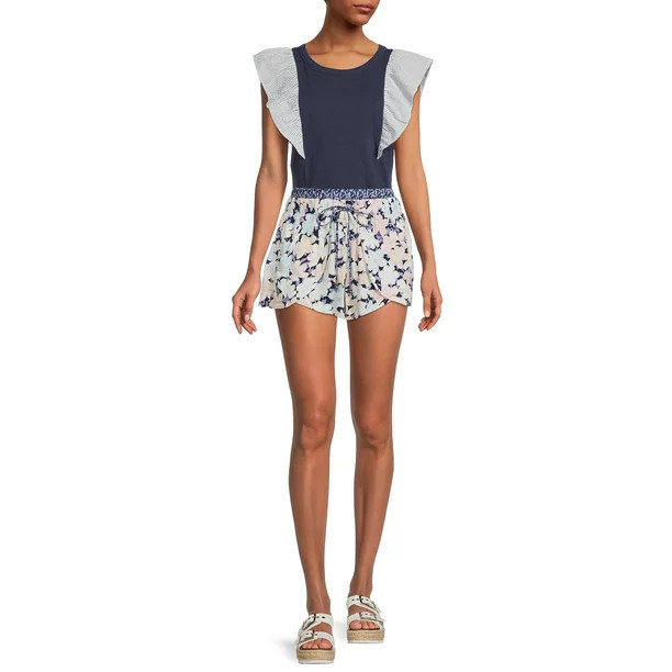 Juniors Flyaway Printed Woven Shorts | Walmart (US)