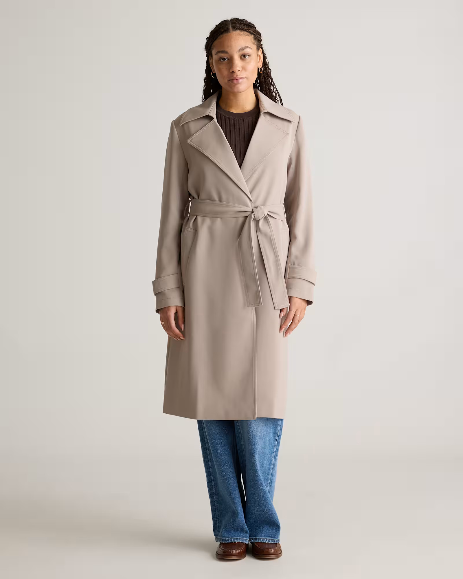 Stretch Crepe Trench Coat | Quince