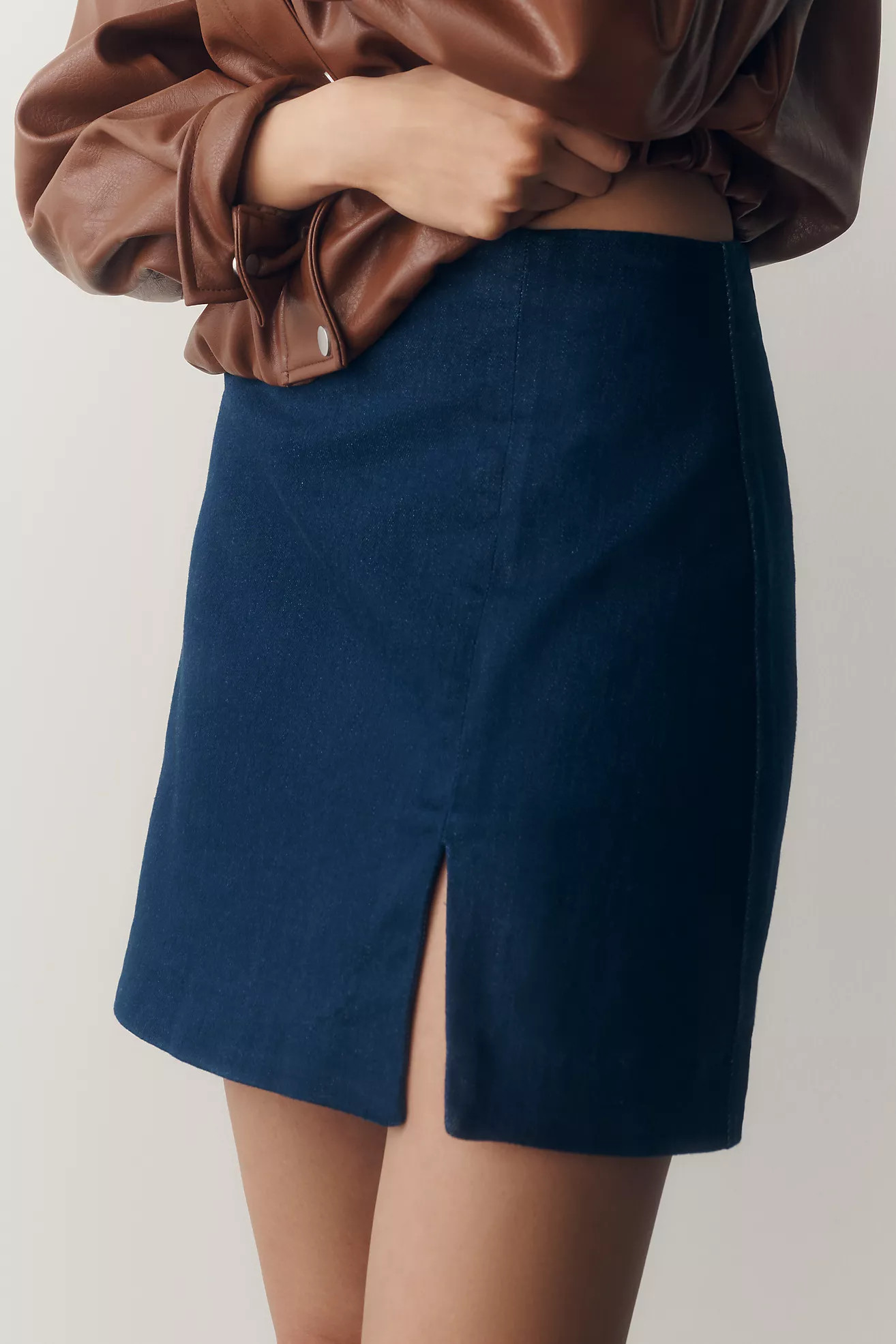 Maeve Front-Slit Mini Skirt | Anthropologie (US)