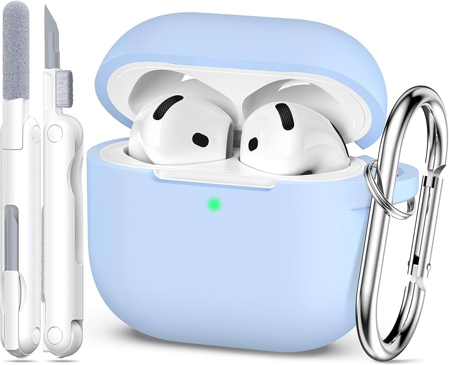 for AirPods 4th Generation Case Cover 2024, Military Grade Soft Silicone Shock-Absorbing for AirP... | Amazon (US)
