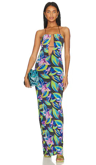 Maren Maxi Dress in Blue Petal | Revolve Clothing (Global)