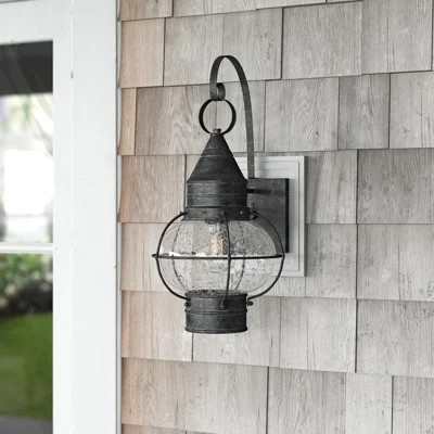 Cape Cod Jolie Aged Zinc 1 - Bulb Outdoor Wall Lantern | Wayfair North America