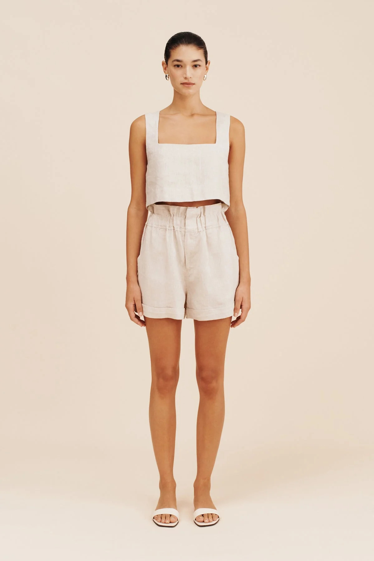 ALICE CROP TOP - NATURAL | POSSE (US)