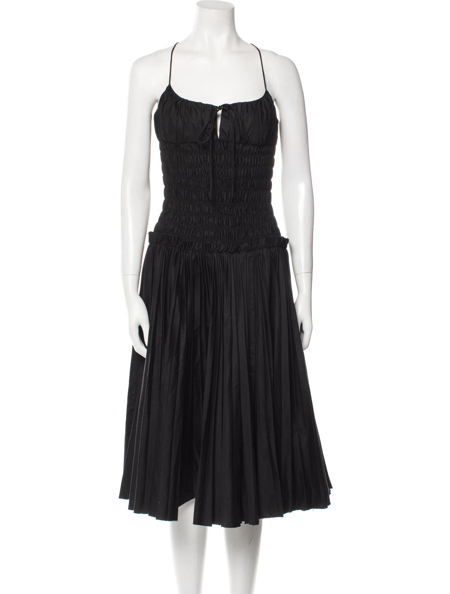 Square Neckline Midi Length Dress | The RealReal