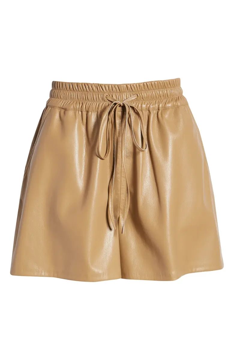 Good American Better Than Faux Leather Drawstring Shorts | Nordstrom | Nordstrom