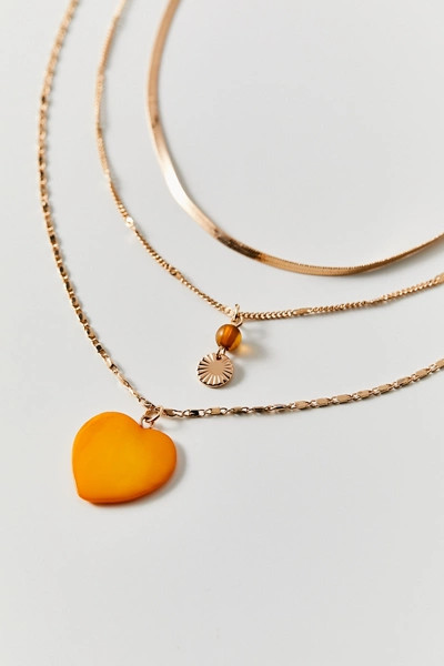 Cerise Heart Layer Necklace Set | Urban Outfitters (US and RoW)