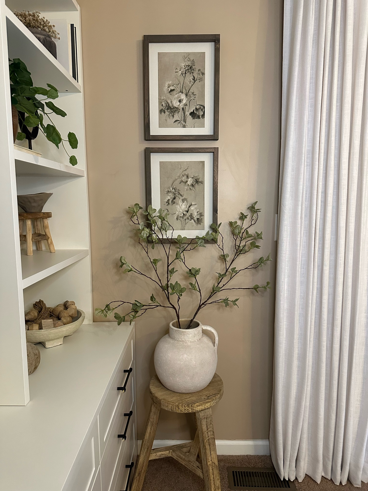 🍃Bedroom Corner. Follow @farmtotablecreations on Instagram for more inspiration.

I couldn’t be any more happier with the way this space in my bedroom turned out and these prints were the icing on the cake!

It was so easy to get this look… I purchased the digital art, sent it to Brittany @currentlychic and voilà.. she turned them into gorgeous framed canvases! I’m in love! 

Frames are size 12x16 with Briarsmoke Stain. Be sure to use code FARMTOTABLE for 15% off.

neutral decor | bedroom decor | cozy home | bedding | affordable decor | Amazon home decor | home decor | home inspiration | spring styling  | affordable home decor | home decor finds | transitional home decor | bedroom rug | cozy bedding | bedroom decor | cozy bedroom | Target bedroom decor | Target finds | Spring Refresh | Spring Decor | neutral home | Spring Bedroom | moody bedroom | spring flowers | open shelves



#LTKSaleAlert #LTKHome #LTKFindsUnder50