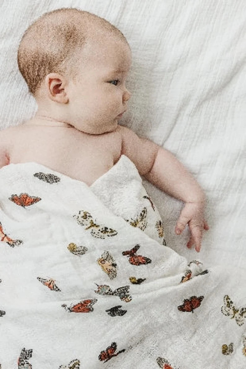 Organic Butterfly Cotton Mushroom Crib Sheet Gift for Baby Nursery Baby Shower Gift Idea - Etsy | Etsy (US)