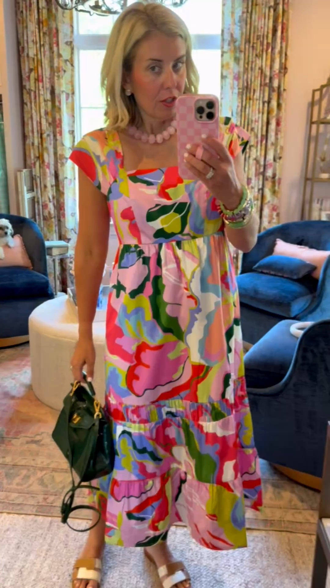 Dress on sale!! Crosby by Mollie Burch is incredible! The colors, the fabric and the designs are just over the top amazing. I’m in xs dress and 8 sandal tts. 

* Use code Catherine20 for 20% off my bracelets
*Use mixandmatchmadness at Loopy

#LTKSeasonal #LTKdayinmylife #LTKmomlife