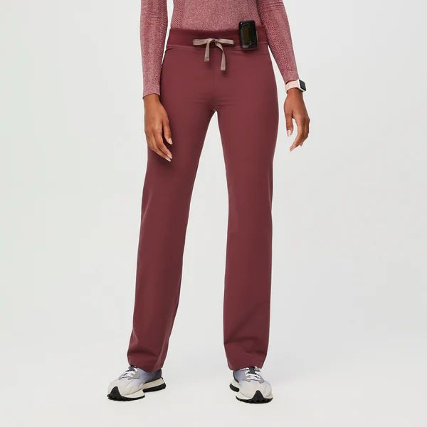 Women's Livingston - Basic Scrub Pants - Dark Cherry · FIGS | FIGS