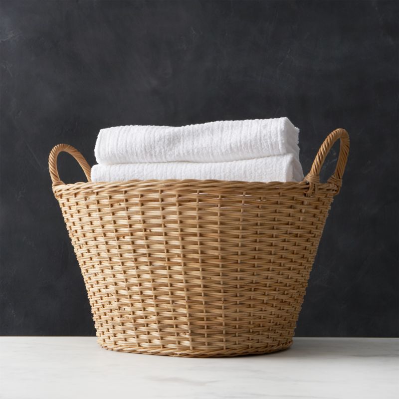 Wicker Laundry Basket + Reviews | Crate and Barrel | Crate & Barrel