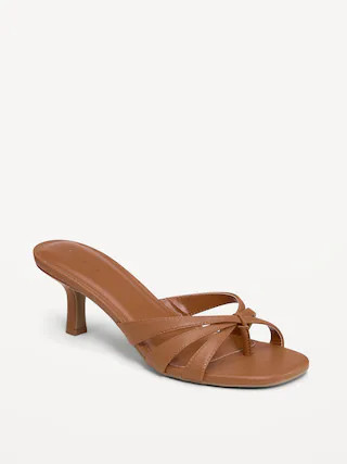 Strappy Kitten-Heel Sandals for Women | Old Navy (CA)