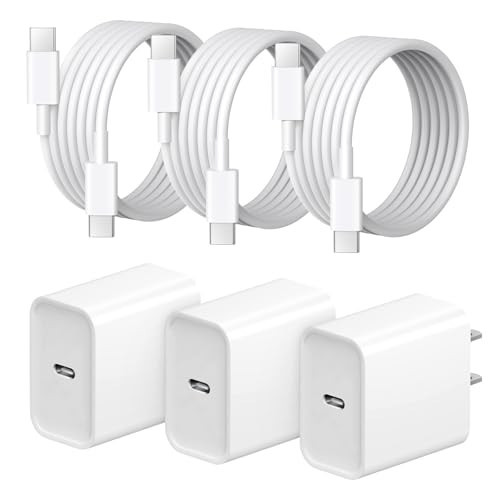 iPhone 17 16 15 Charger Fast Charging 3+3Pack 20W USB C Wall Charger with 6FT Fast Charging Cable Compatible with iPhone 17/17 Air/17 Pro/17 Pro Max/iPhone 16/15 Series, iPad Pro/AirPods | Amazon (US)