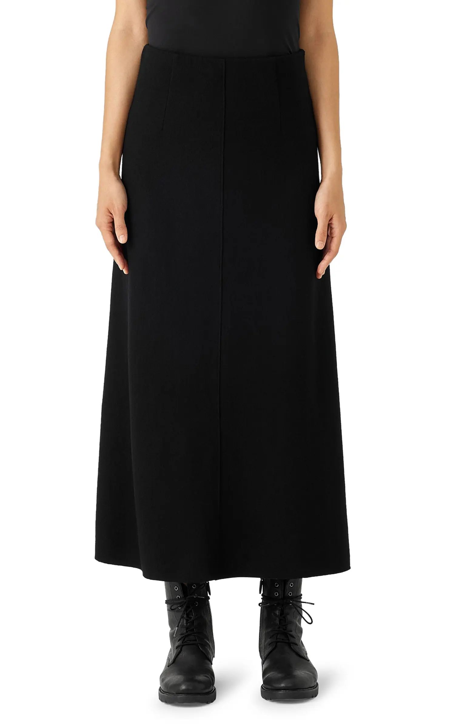 Boiled Wool A-Line Skirt | Nordstrom