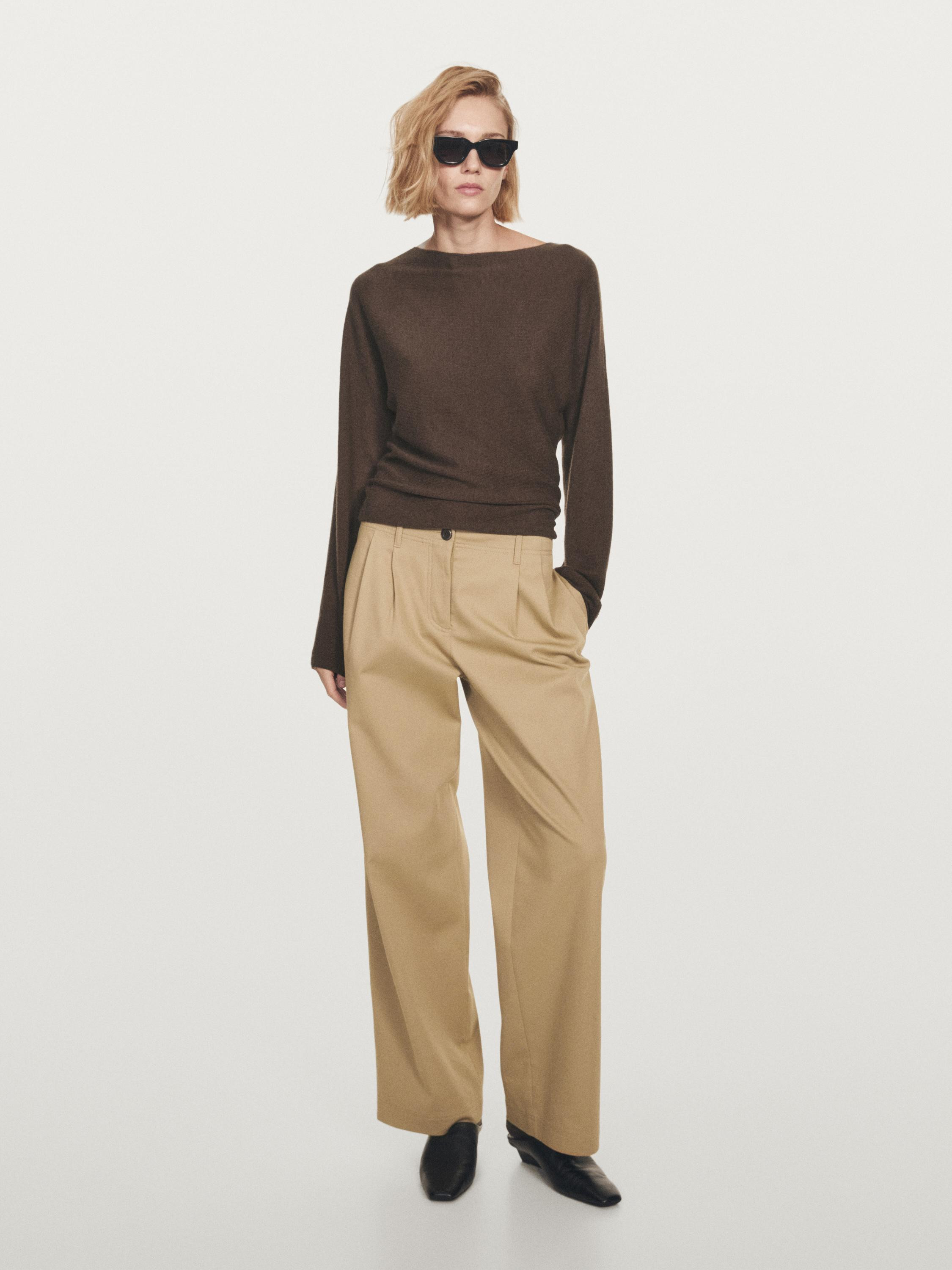 Boat neck knit sweater | Massimo Dutti US