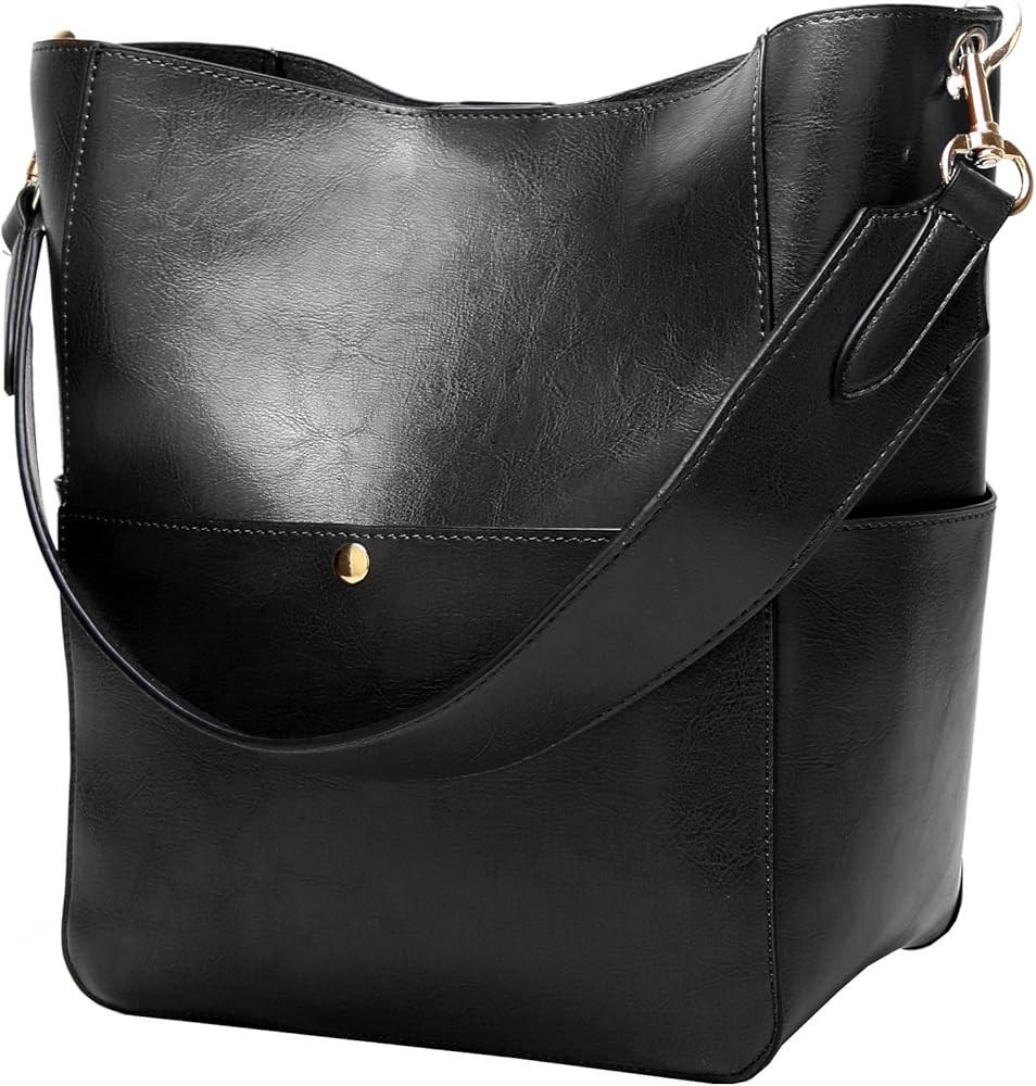 Molodo Womens Handbag, Pu Leather Bucket Tote Purse And Handbags Medium Satchel Hobo Purse Design... | Amazon (US)