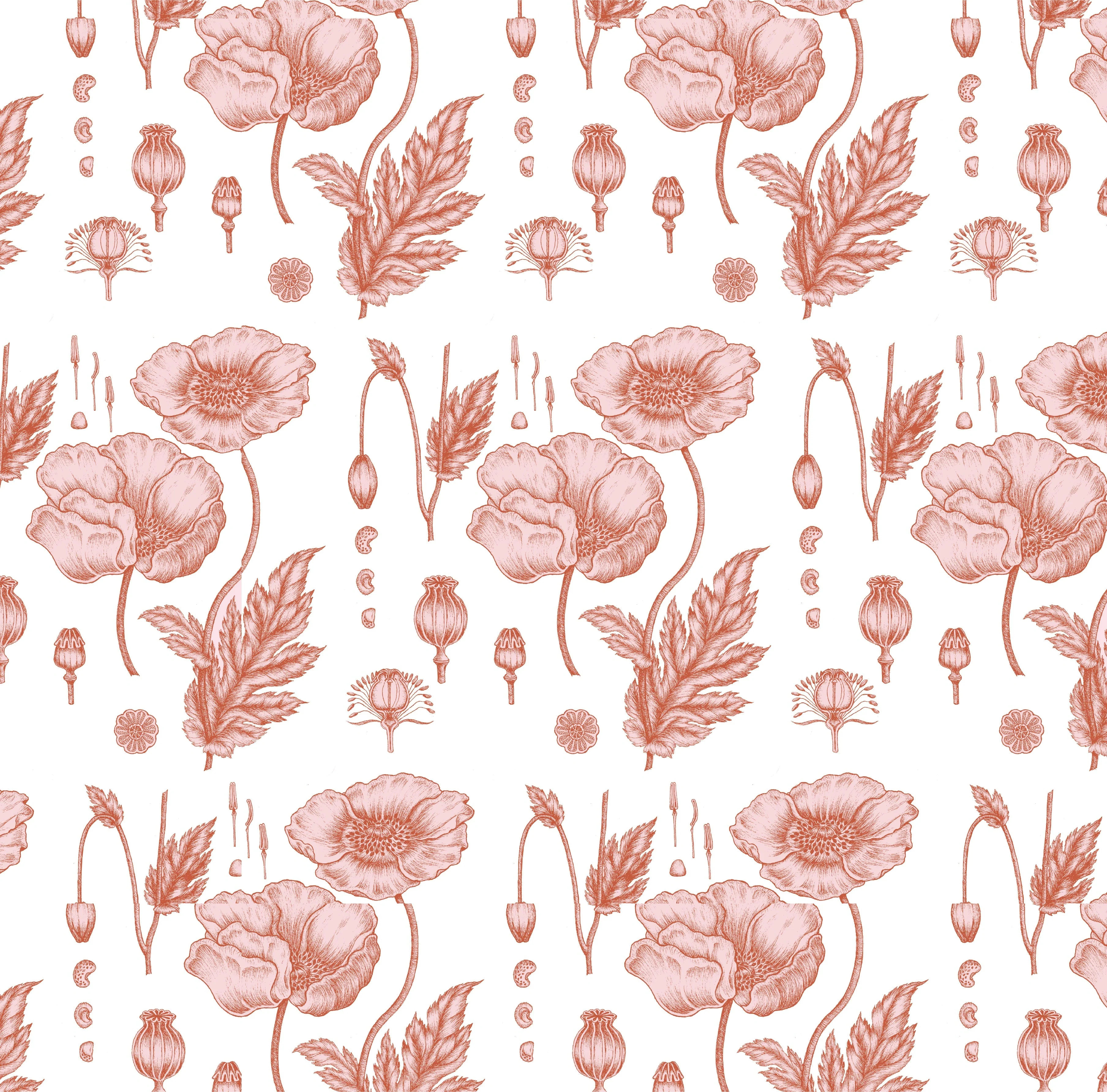 Poppy Peel & Stick Wallpaper | Katie Kime Inc