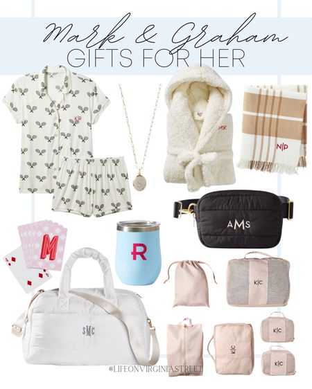 Mark & Graham gifts for her! It’s time to start dropping hints ladies! Mark & Graham has all the most perfect personalized gifts! 

Pajama set, monogram necklace, monogram robe, women’s scarf, monogrammed playing cards, wine tumbler, puffer belt bag, packing cube set, puffer duffel bag 



#LTKHoliday #LTKstyletip #LTKGiftGuide