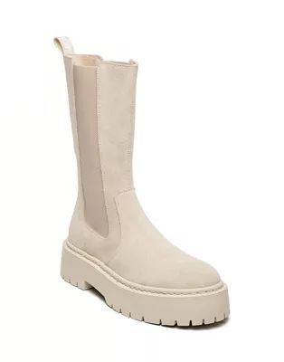 Steve Madden Vivianne calf boots in beige suede | ASOS | ASOS (Global)