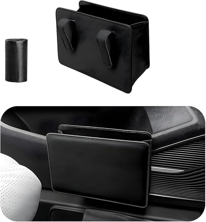 Car Trash Can, Foldable Waterproof Leather Car Garbage Organizer Holder, Automotive Mini Dustbin ... | Amazon (US)