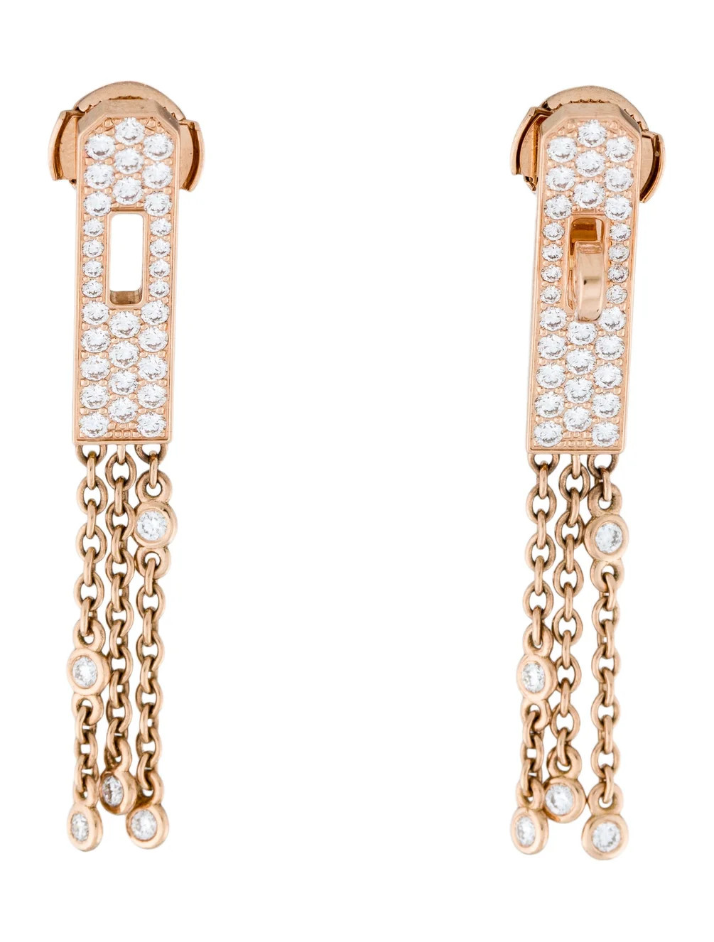 18K Diamond Kelly Gavroche Drop Earrings | The RealReal