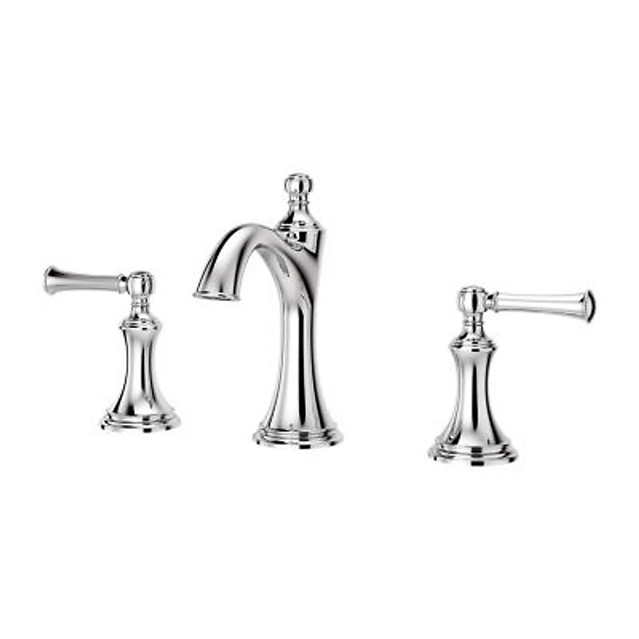 Pfister Tisbury Polished Chrome Widespread 2-Handle WaterSense Bathroom Sink Faucet with Drain | Lowe's