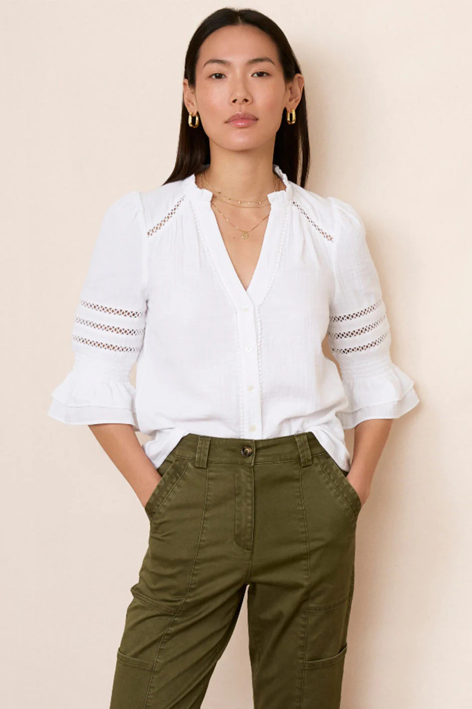 Parker Blouse - White | WYSE London
