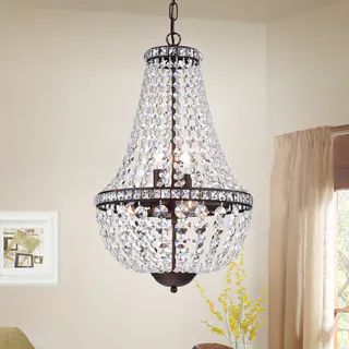 Uanah 6-Light Crystal Antique Black Chandelier | Bed Bath & Beyond