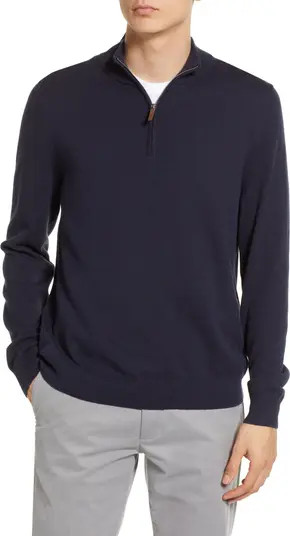 Nordstrom Half Zip Cotton & Cashmere Pullover Sweater | Nordstrom | Nordstrom