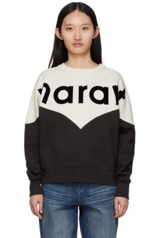 Isabel Marant Etoile - Grey & Black Houston Sweatshirt | SSENSE