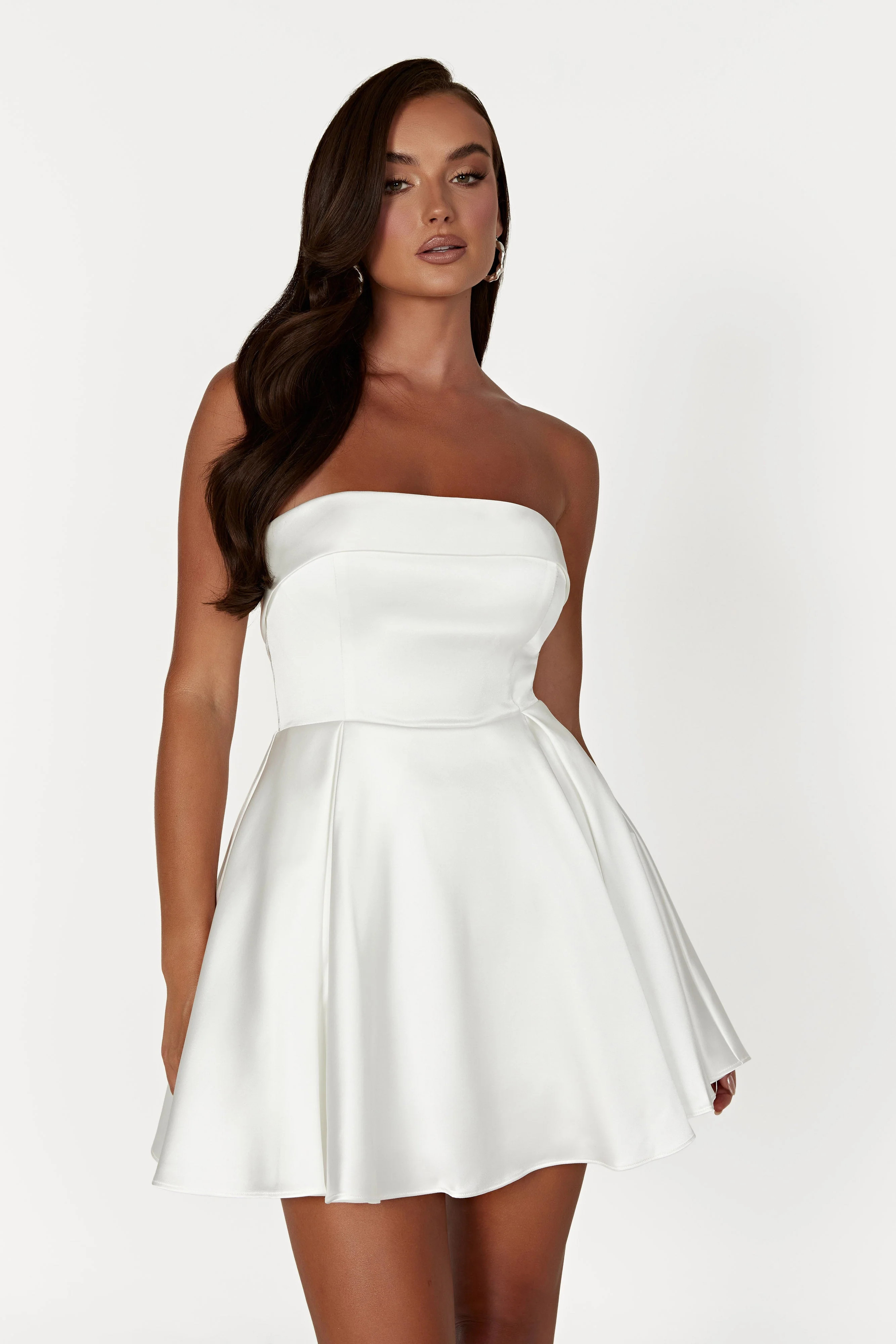 Eileen Mini Dress - White | MESHKI US