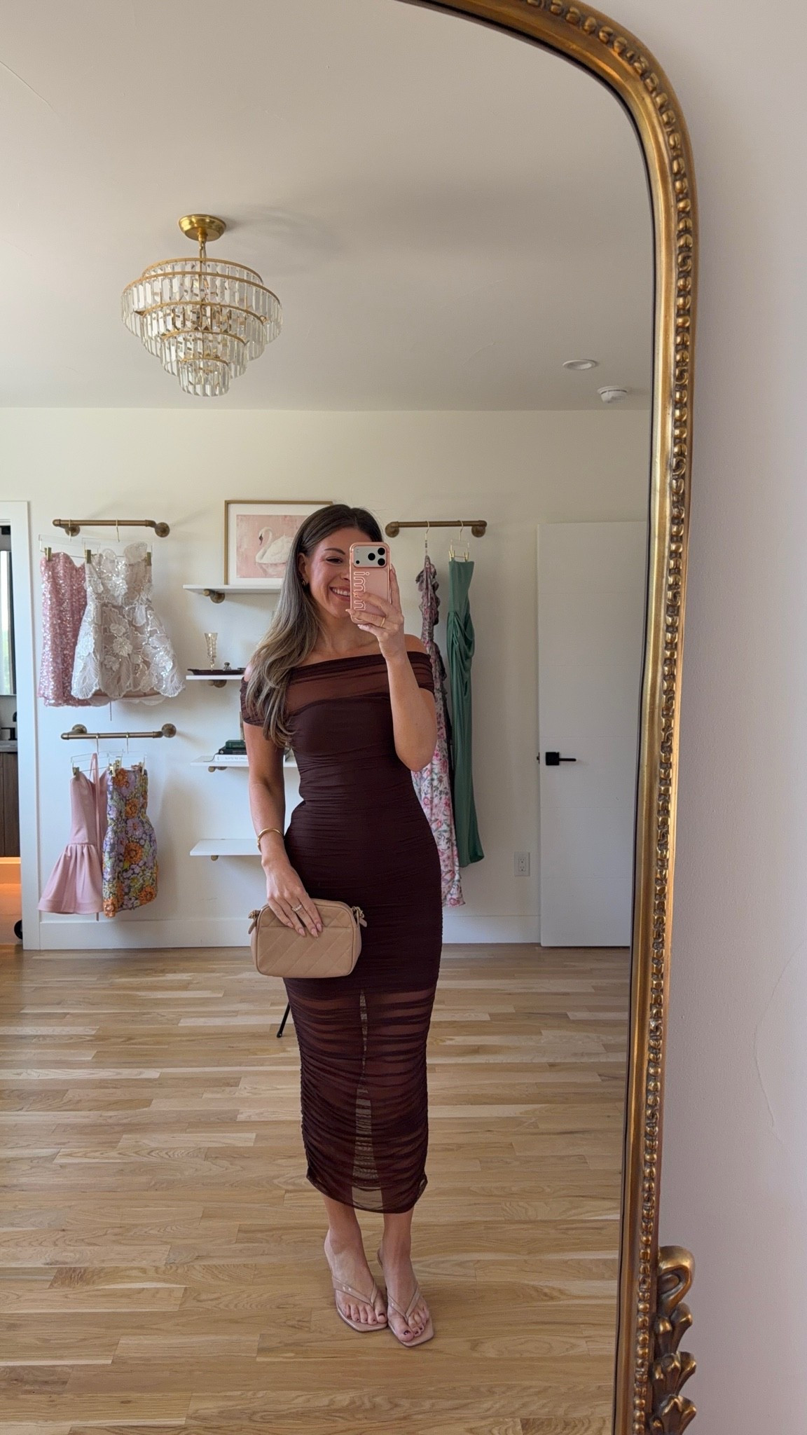 brown mesh midi with an off-the-shoulder neckline and ruched detailing lulus formal event & wedding guest dress under $80 💍 use code emerson20 for 20% off

Im 5’4” and wearing my usual small/2 

affordable fashion finds, fall wedding guest dresses, wedding guest dresses, cocktail dresses, semi-formal dresses, black tie wedding guest dresses, destination wedding guest dresses, garden party dresses, wedding guest outfit ideas

#LTKWedding #LTKU #LTKootd