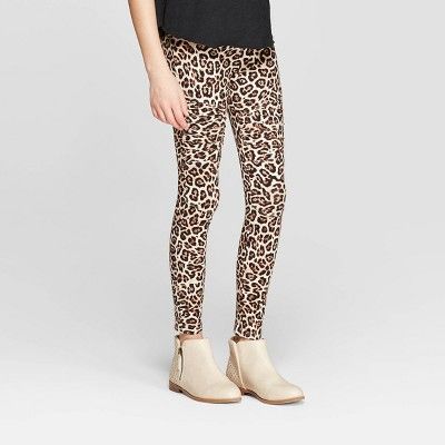 Girls' Cheetah Print Moto Leggings - art class™ Brown | Target