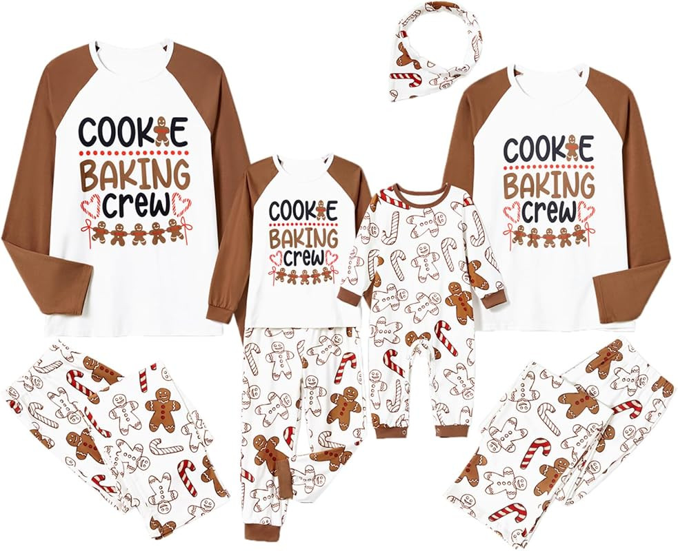 IFFEI Christmas Pajamas for Family Matching PJ's Sets with Bear Pattern Tee and Pants | Amazon (US)