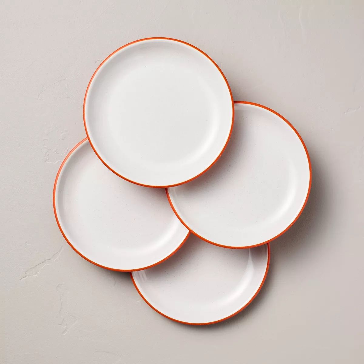 8.5" Colored Base Melamine Salad Plates Cream/Poppy - Hearth & Hand™ with Magnolia | Target