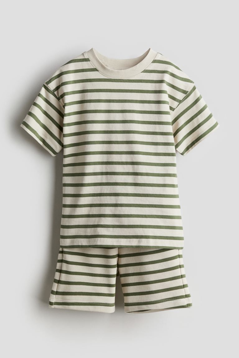 2-piece Set - Light beige/striped - Kids | H&M US | H&M (US + CA)