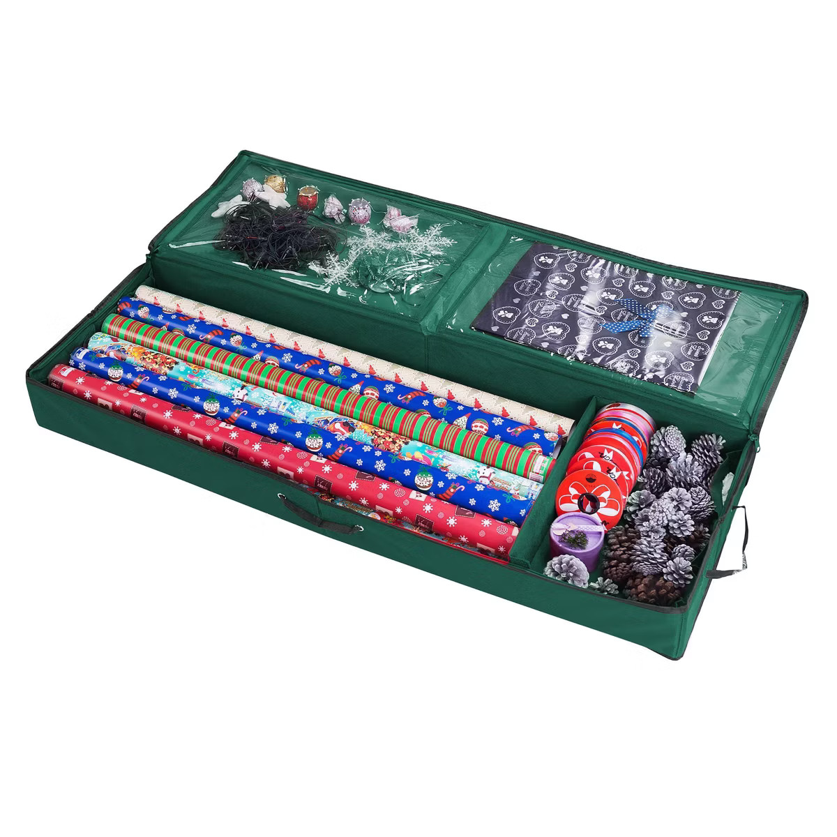 Elf Stor 40.5''X13.25''X4.5'' Wrapping Paper Storage Organizer Green | Target