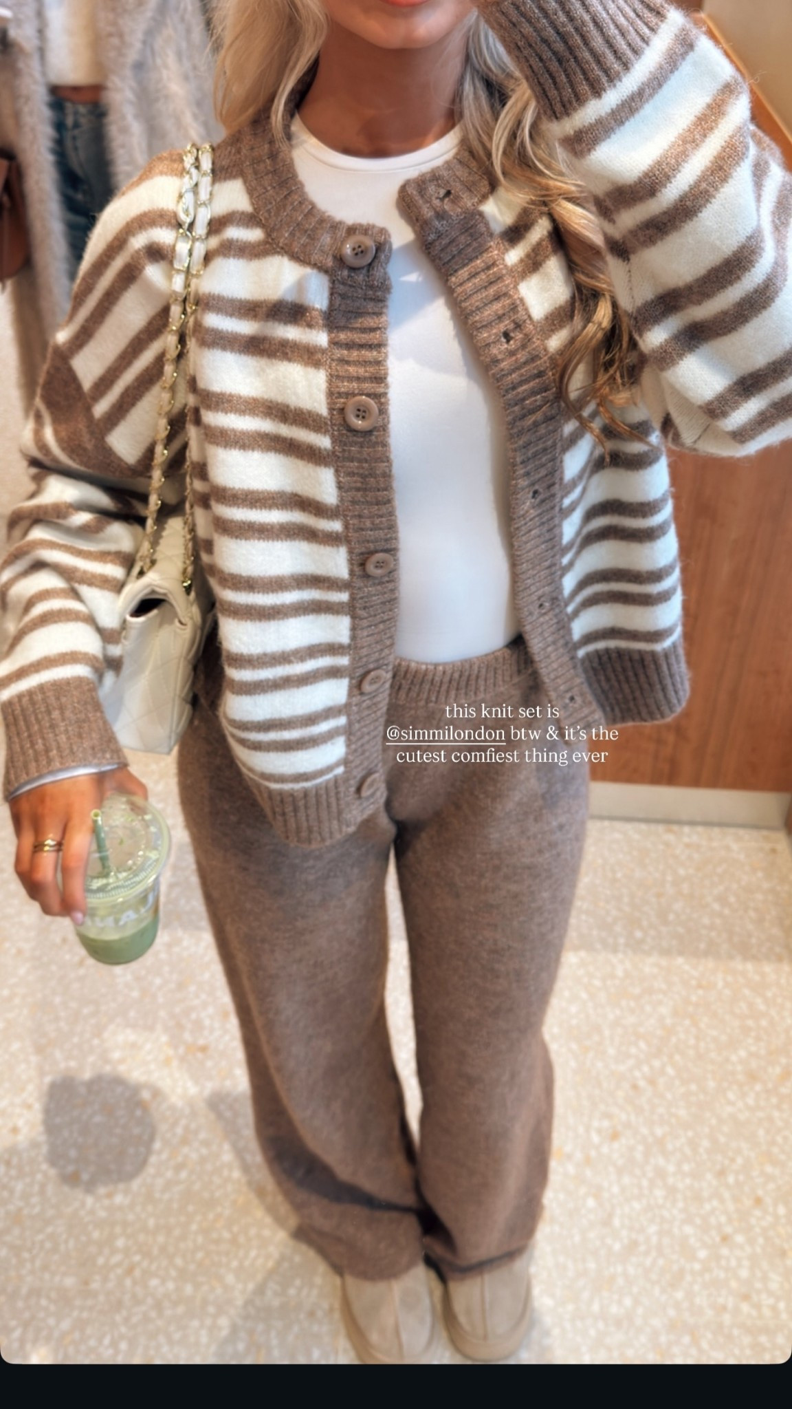 Knitted set - knitted co ord - stripe cardigan - beige knit trousers simmi london

#LTKstyletip #LTKuk #LTKwinter