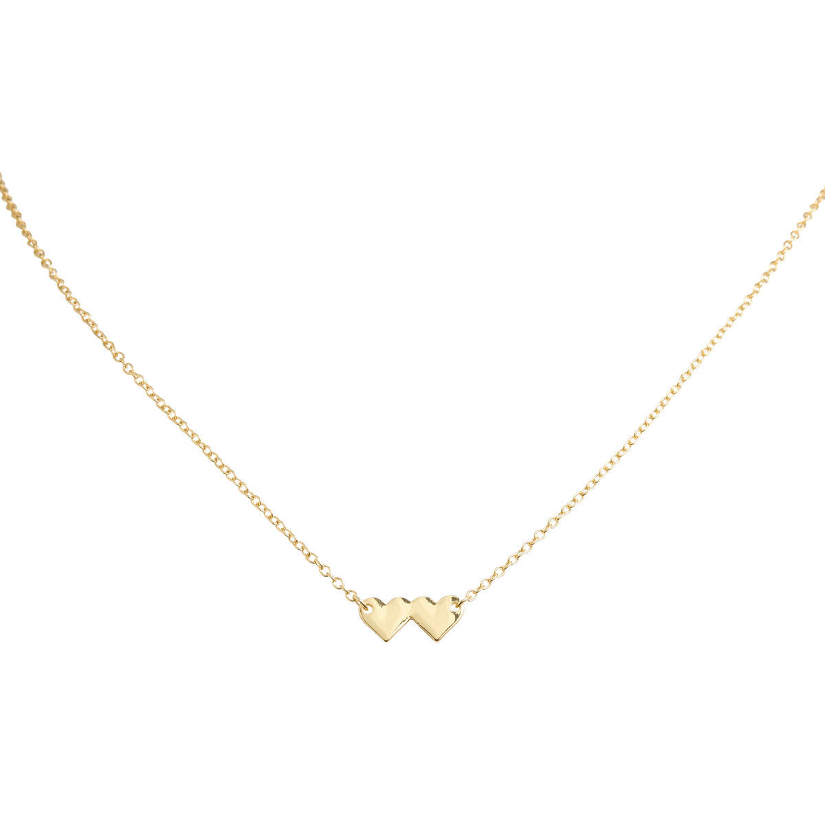 Women's Lucky Feather 14k Gold Linked Hearts Necklace by World Market | World Market