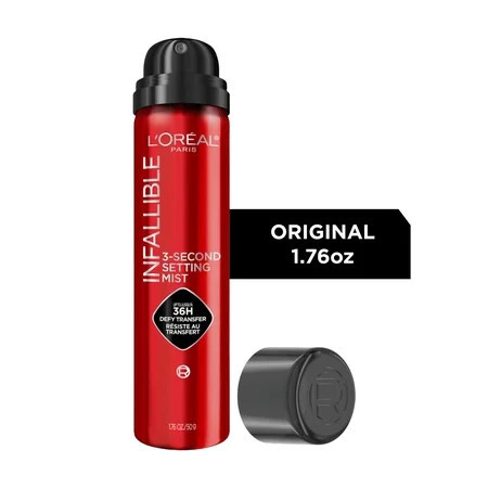 L'Oreal Paris Infallible 3-Second Setting Spray Mist 36H Wear Natural Finish 1.76 oz, Clear | Walmart (US)
