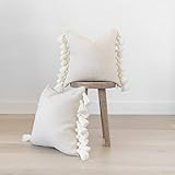 Woven Nook Decorative Throw Pillow Covers ONLY for Couch, Sofa, or Bed Set of 2 18 x 18 inch Modern  | Amazon (US)