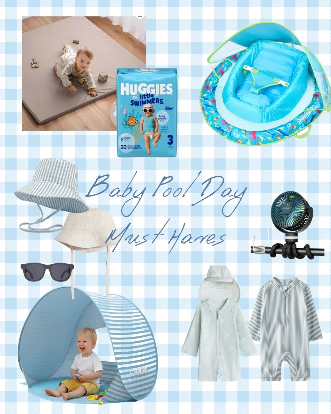 Baby pool day must haves (0-6 months)
