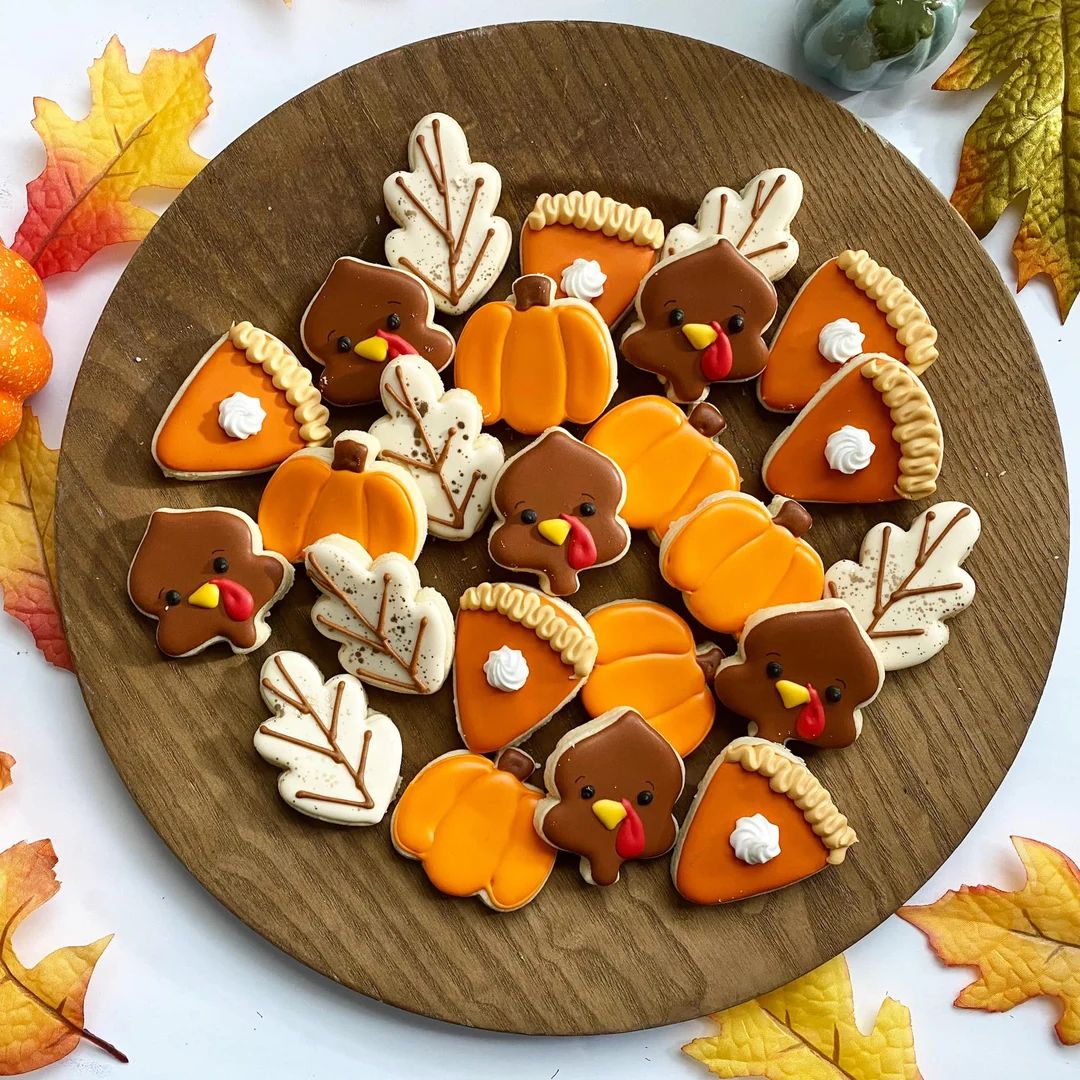 Thanksgiving Mini Cookies/ Turkey Cookies/ Thanksgiving - Etsy | Etsy (US)