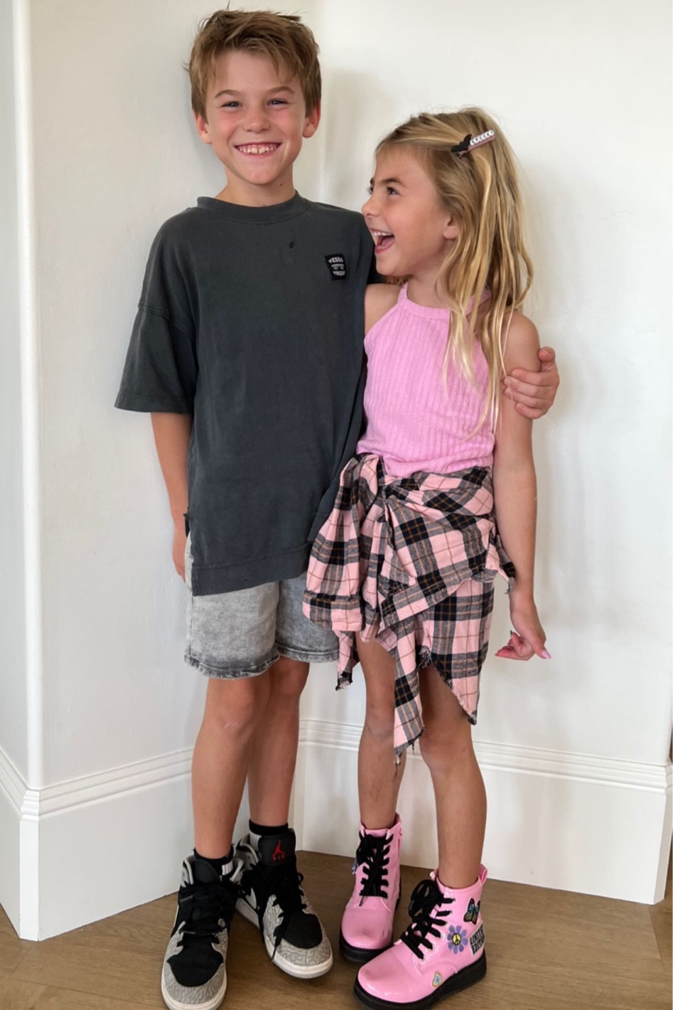 Boss and Kolly girls school outfits!! They are so dang cute!! 🫶🏼

#cottonon #girlspinktop #kidsnike #airjordan #ltkshoes #kidsshoes #kidsoutfits #kidsfalloutfits #pinkboots #kidsboots #kidscombatboots

#LTKSeasonal #LTKkids #LTKshoecrush