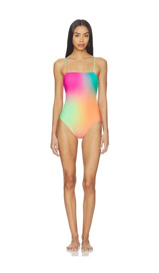 BEACH RIOT Stassia One Piece Swimsuit in Fuchsia,Teal. - size S | Revolve Clothing (Global)