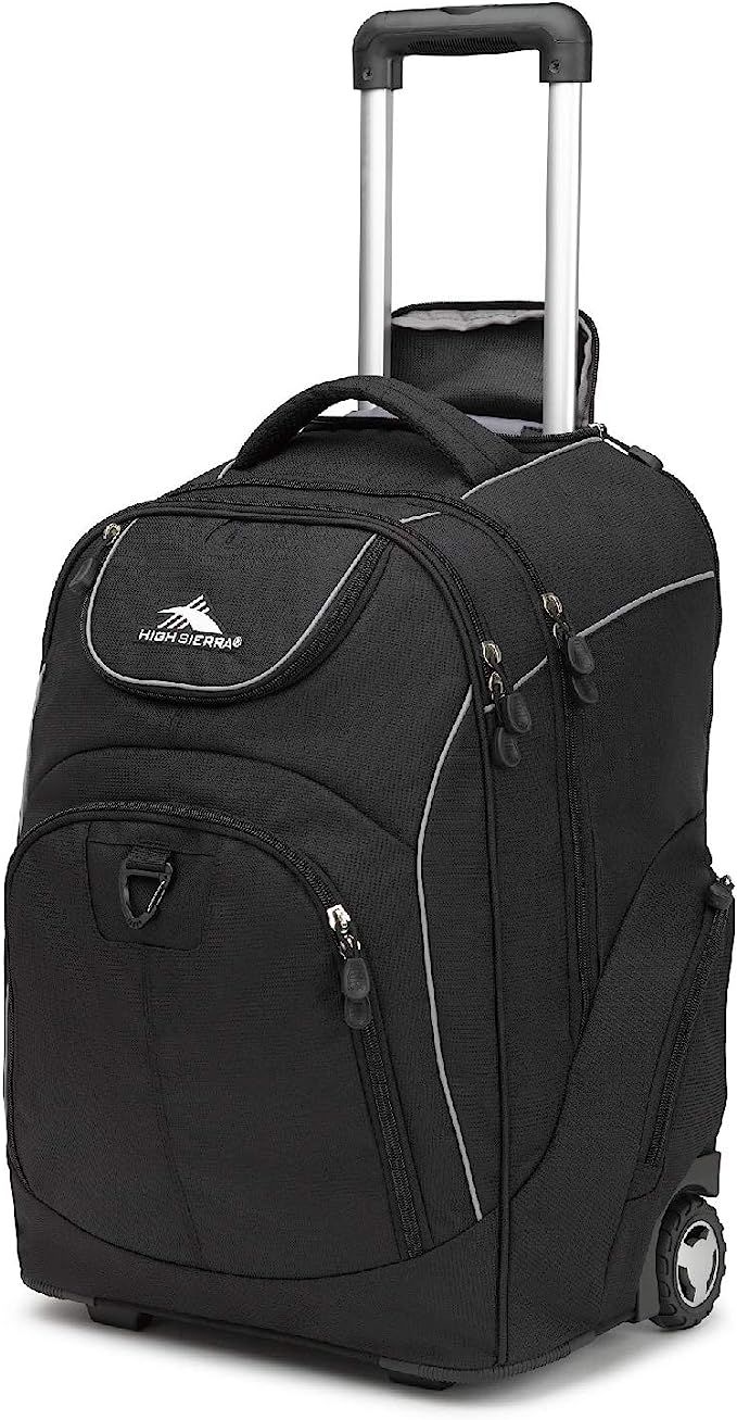 High Sierra Powerglide Wheeled Backpack, Black, One Size | Amazon (US)