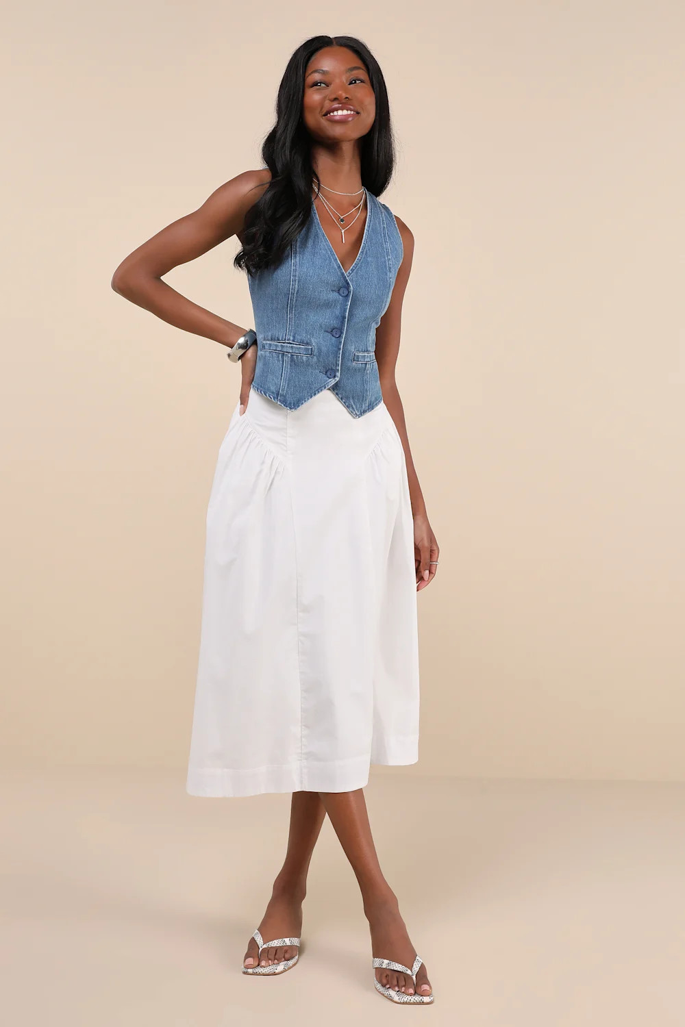 Coveted Appeal Medium Wash Denim Vest | Lulus