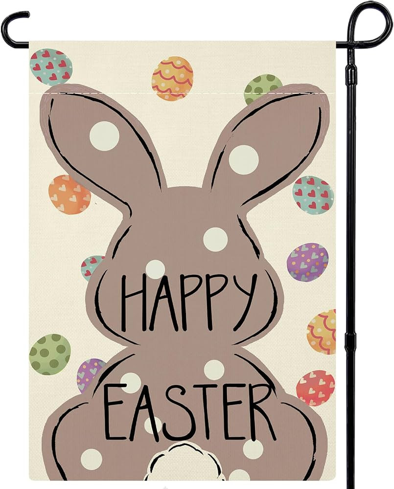 Easter Garden Flag 12x18 Inch Double Sided Happy Easter Bunny Flag Yard Flag Seasonal Holiday Out... | Amazon (US)