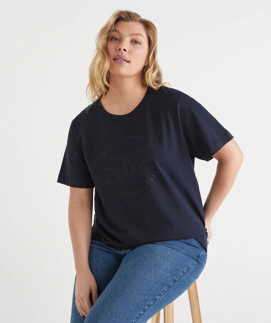 This Goes With That Heritage Embroidered Tee | Sussan