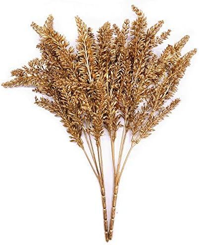 Amazon.com: LOVENIMEN Artificial Plants for Christmas, Fake Golden Wheatgrass Lavender Flowers Pl... | Amazon (US)
